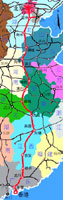 京九鐵路示意圖